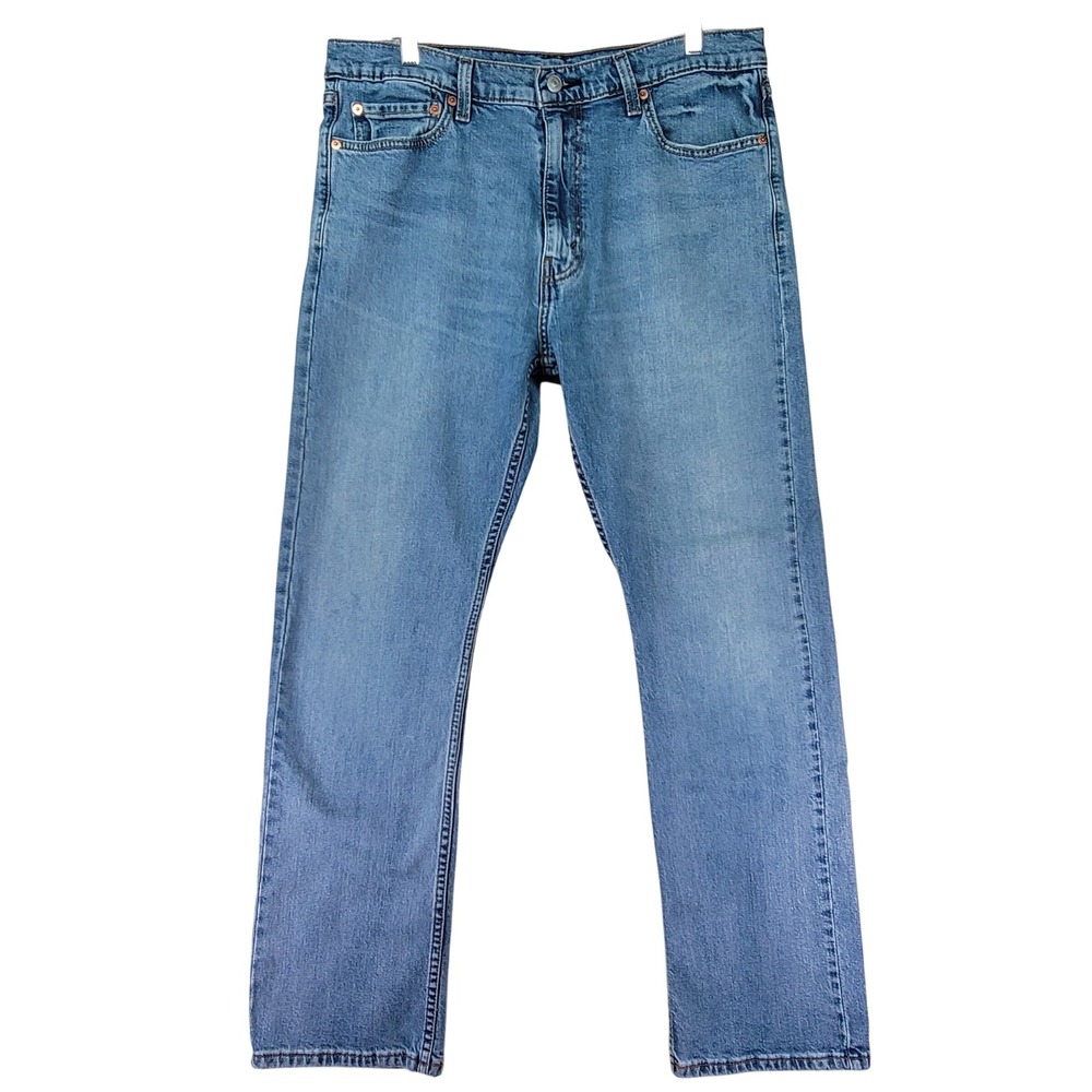 Levi's 513 Slim Straight Jeans Mens 36x30 Blue Good Stretch Denim